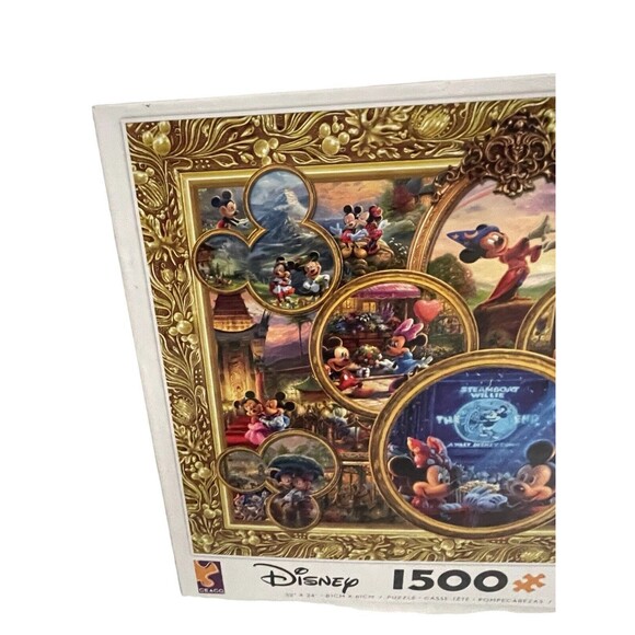 Ceaco Disney Thomas Kinkade 1500 Piece Jigsaw Puzzle Mickey Mouse Theme Complete - Picture 9 of 13